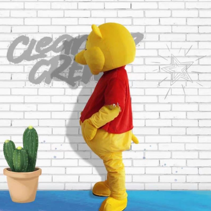 Adult Unisex Cartoon Bear Mascot Costume – Full Body Plush Character Suit with EVA Structure for Parties & Events