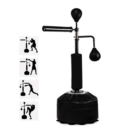 Freestanding Boxing Punch Bag with Adjustable Height for Home Workouts Black