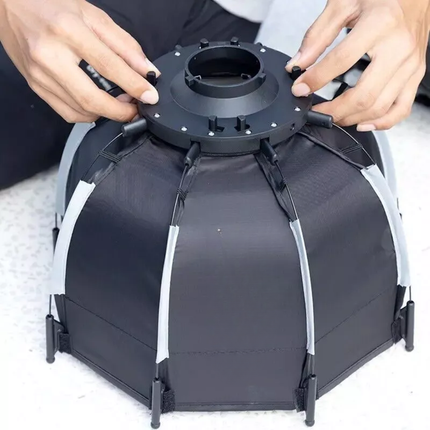 Compact Octagon Soft Light Modifier for COB LED Video Lights with Mini Bowens Mount