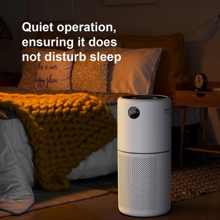 High Airflow Air Purifier with Smart Sensors and UV-C Light 50m² Coverage White