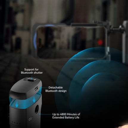 Wireless Bluetooth Camera Grip with Rechargeable Battery for Selfies & Vlogging