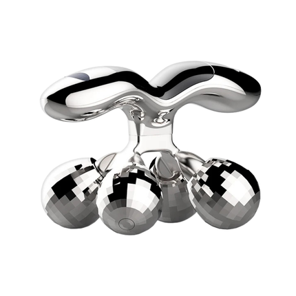 Facial 4-Roller Microcurrent Massager for Skin Firming and Rejuvenation