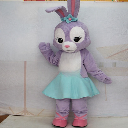 Adult Purple Rabbit Mascot Costume – Oversized Cartoon Bunny Outfit for Festivals, Parties & Events