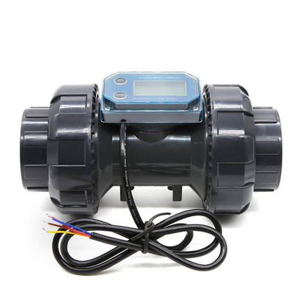 UPVC Turbine Flow Meter DN40 DN50 with LCD Screen and RS485 Signal Output