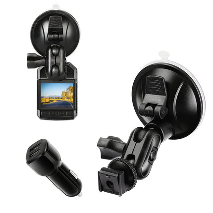 Car Mount & Charger for KJ21 Camera – Suction Bracket Dash Cam Accessory, Black