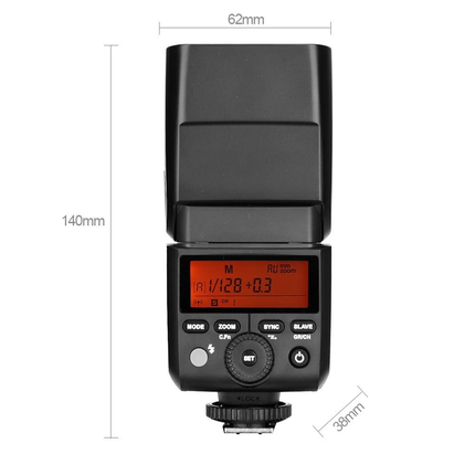 Compact TTL Camera Flash with Wireless 2.4G Control & 24–105mm Auto Zoom, 1/8000s High-Speed Sync
