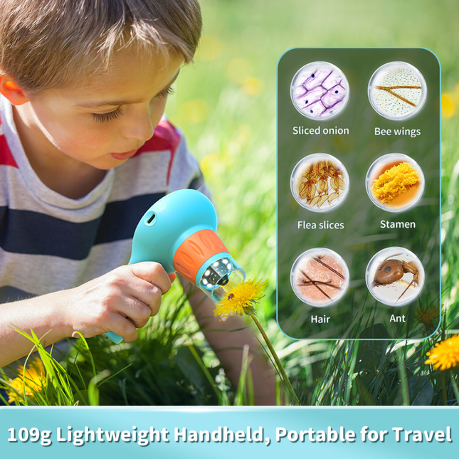 Handheld Digital Microscope with 800X Zoom, 2-Inch Screen & HD Video Capture