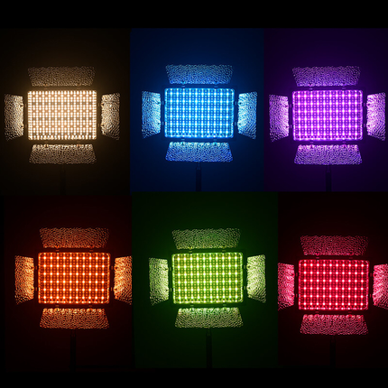 Portable RGB Bi-Color LED Video Light 18W 3200K–5600K with 2.4G Remote for Photography, Vlogging, and Streaming