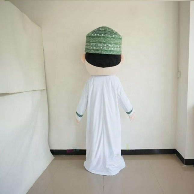 Arab Character Adult Mascot Costume Full Body Cartoon Suit for Parties Halloween and Events