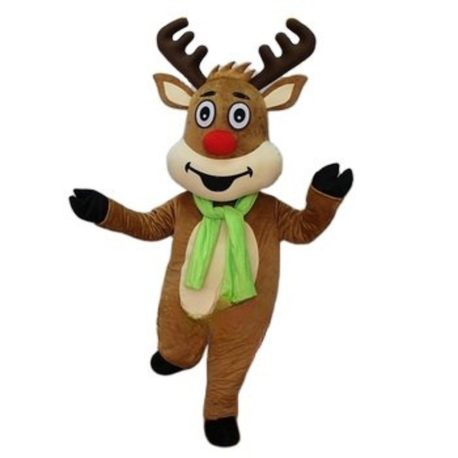 Adult Christmas Animal Mascot Costume with Cooling Fan Unisex Party Character Outfit