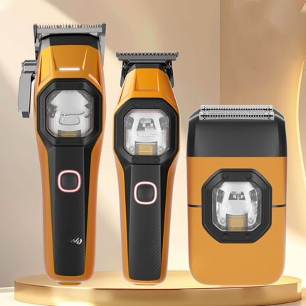 Electric Shaver Trimmer Set Dual Floating Heads 13000RPM USB Rechargeable IPX6 LCD Display