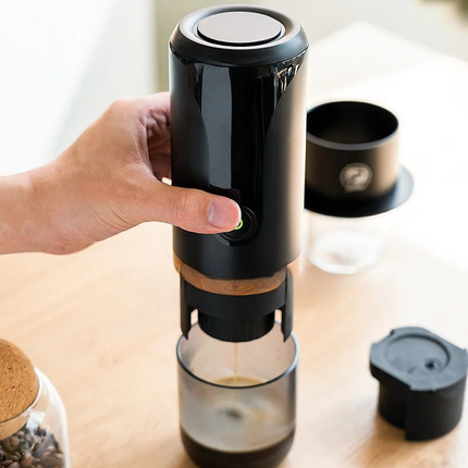 Portable USB Rechargeable Coffee Maker for Capsules & Ground Coffee, 100ml Travel Use