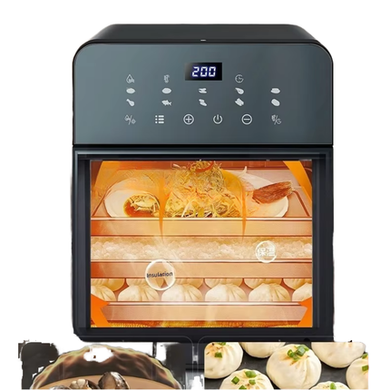 12L Digital Air Fryer Oven Touch Screen 8 Presets Multi Function Countertop Use