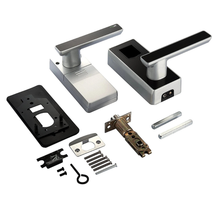 Biometric Fingerprint Door Lock with Mechanical Key Backup and Adjustable Latch