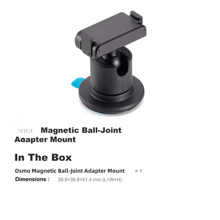 Portable Camera Ball-Joint Mount with Adjustable Tightness for Action Cameras