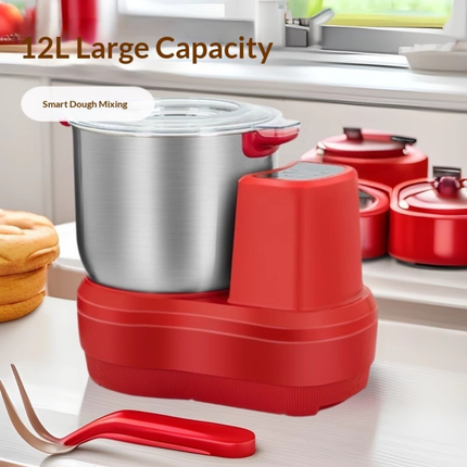 12L Large Capacity Electric Dough Mixer Stainless Steel Automatic Kneading Machine for Baking Prep