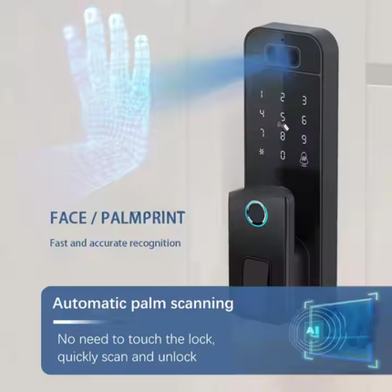 Smart Electronic Deadbolt Door Lock with Face Recognition, WiFi, Bluetooth and Keypad Access