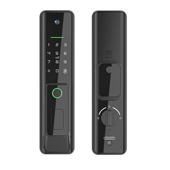 Smart Door Lock Tuya App Fingerprint Password Card Key Face Recognition Electronic Mortise 5050