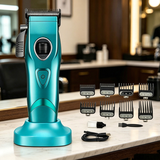 8000RPM Brushless Cordless Hair Clippers with LCD Display & Detachable Blade Rechargeable