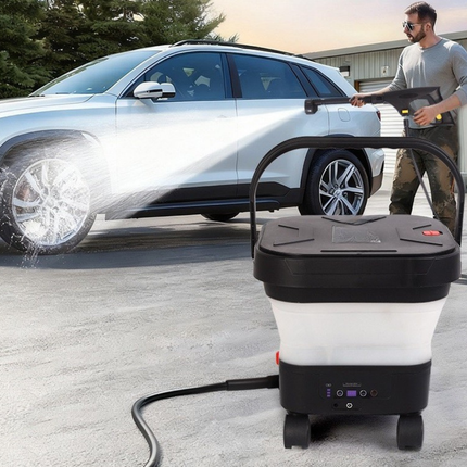 Portable Cordless Car Washer with High-Pressure 6-in-1 Spray Gun