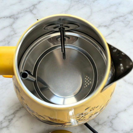 Compact 2000W Electric Kettle 1.7L Stainless Steel with Cordless Base