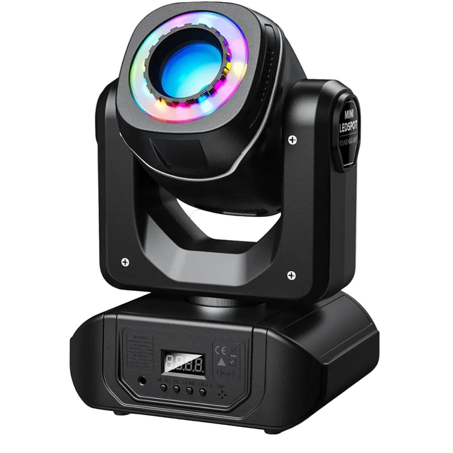 24W Moving Head LED Stage Light with 8 Colours, Sound Activation & DMX512 Control