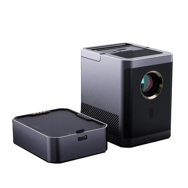 Portable 1080P WiFi Projector with Android System and Remote Control for Home and Outdoor Use