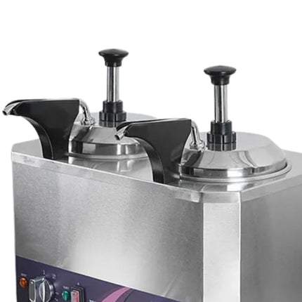 Dual Heated Condiment Dispenser Pump for Professional Food Service Use
