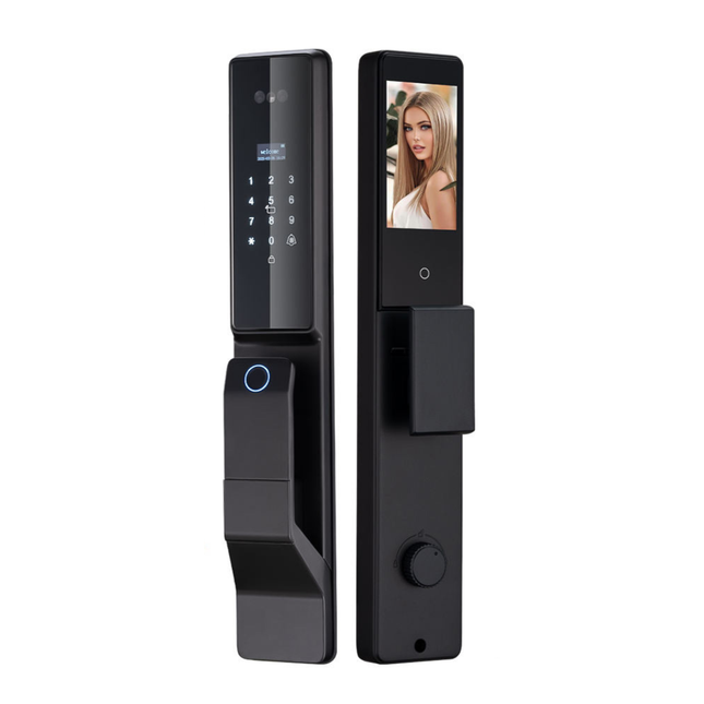 Keyless Smart Door Lock with Fingerprint, Card, Password and Remote App Control