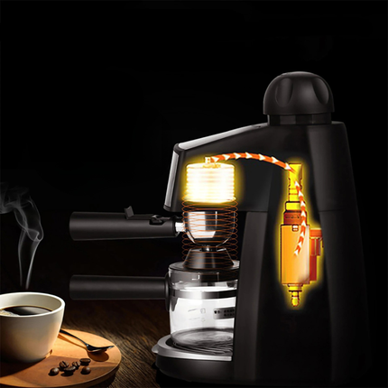 Automatic Espresso Coffee Machine 240ml with Milk Frother and 1L Water Tank