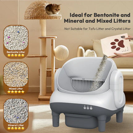 Smart Self-Cleaning Cat Litter System with Mobile App & Detachable Build