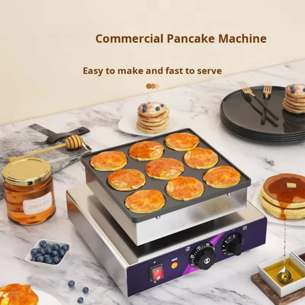 Compact Electric Waffle & Pancake Press Machine – 750W Adjustable Temperature, Non-Stick Cooking Plate