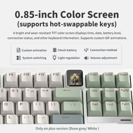 Wireless RGB Mechanical Keyboard TriMode Bluetooth 24G Sound Dampening