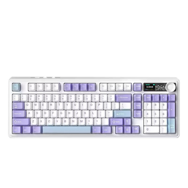 RGB Mechanical Keyboard Tri Mode Screen Knob Sound Dampening