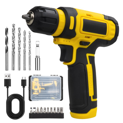 Compact 8V Cordless Drill Driver with Metal Gears, 15Nm Torque, 0–600RPM for DIY & Woodwork