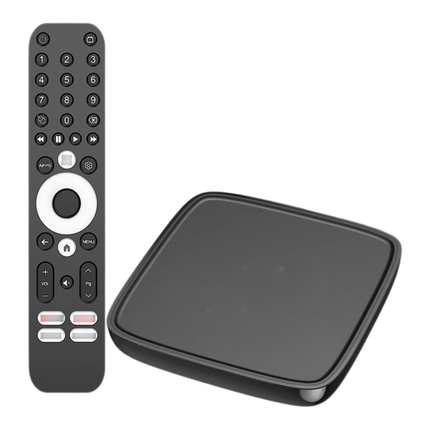 Android 14 TV Box with 4GB RAM 32GB Storage Dual Band WiFi and Bluetooth Remote