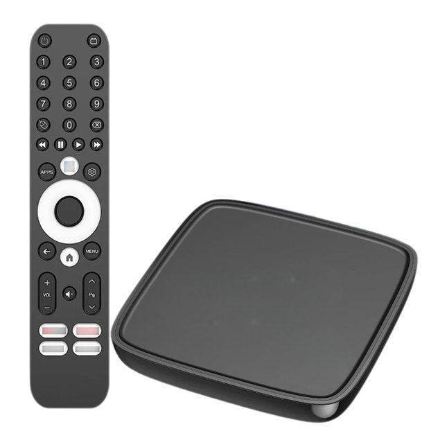Android 14 TV Box with 4GB RAM 32GB Storage Dual Band WiFi and Bluetooth Remote