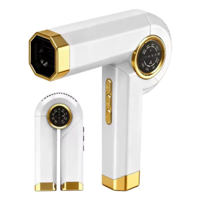 Professional Foldable Ionic Hair Dryer 1800W High Speed Travel Blow Dryer with Concentrator Nozzle