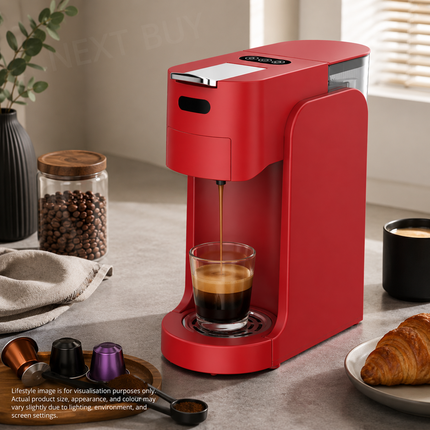 3-in-1 Espresso & Coffee Maker 20 Bar Pump for Grounds or Capsules