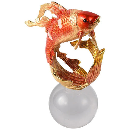Decorative Koi Aquarium Figurine Vibrant 3D Design for Home Fish Tank