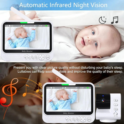 Smart Video Monitor 720P HD 7 Inch Screen WiFi App Control Night Vision Two Way Audio