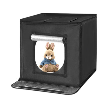 Compact Fold-Away LED Photography Light Box for Product Shoots with Multi-Color Backdrops