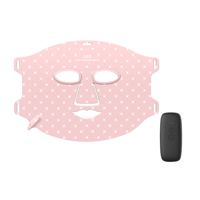 Rechargeable Red Light LED Face Mask with Near-Infrared Technology for Skin Toning and Puffiness Care