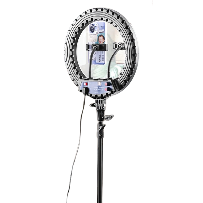 35cm LED Ring Light Kit with Adjustable Tripod, Remote Control, 3000–6000K Bi-Color Studio Lighting