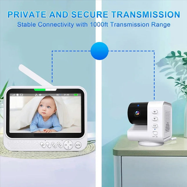 Wireless 720P Video Baby Monitor 7 Inch Screen Night Vision 300m Range 2 Way Talk