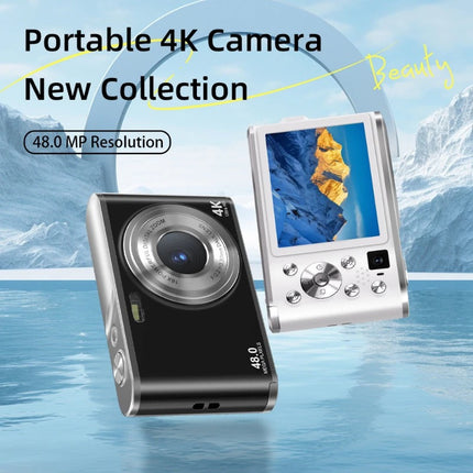Portable 4K Vlogging Camera with 48MP Photos, Auto Focus, 2.8" IPS Screen and Webcam Function
