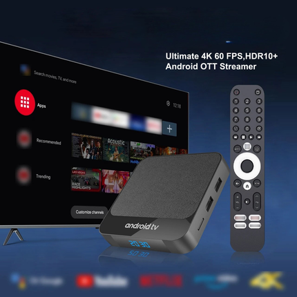 Android 14 TV Box  Streaming Media Player with 5G WiFi and Bluetooth