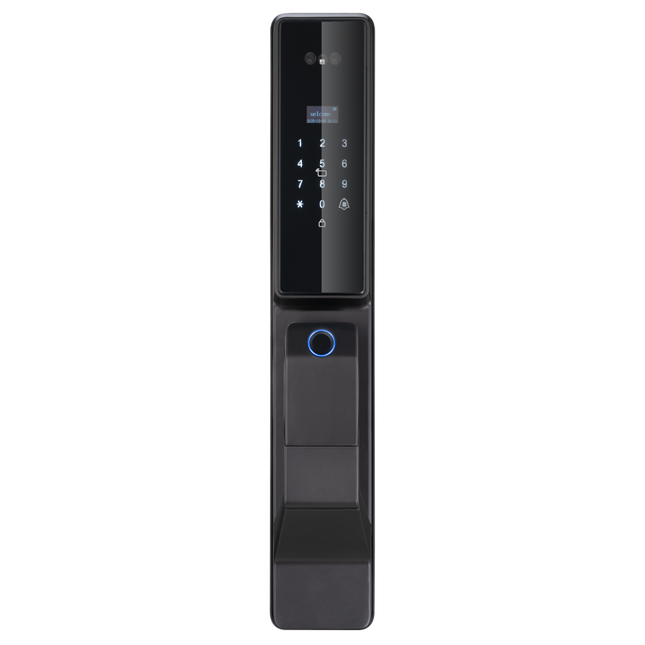 Keyless Smart Door Lock with Fingerprint, Card, Password and Remote App Control
