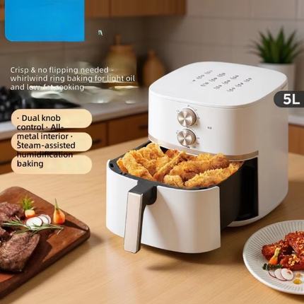 1500W Large Capacity Air Fryer with Mechanical Control for Household Cooking