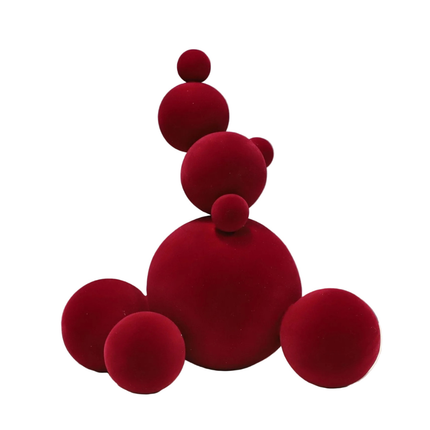 Resin Flocked Red Snowman Holiday Ornament 28cm Winter Home Figurine
